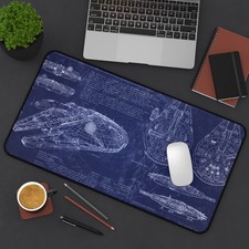Star-Wars Spaceship Blueprint Desk Mat  Gaming Mouse Pad
