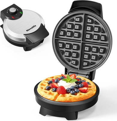 Waffle Maker, 7  round Classic Belgian Waffle Iron, Adjustable Browning Control,