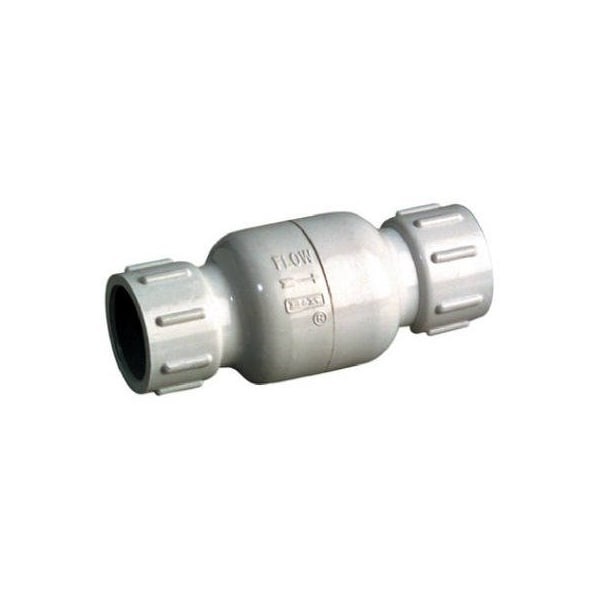 B & K 101-107 1-1/2" White PVC Check Valve
