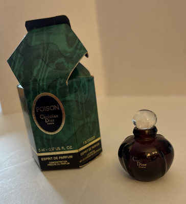 Empty With Box  Poison  Christian Dior PURE PARFUM 5ml Miniature Splash Pls Read