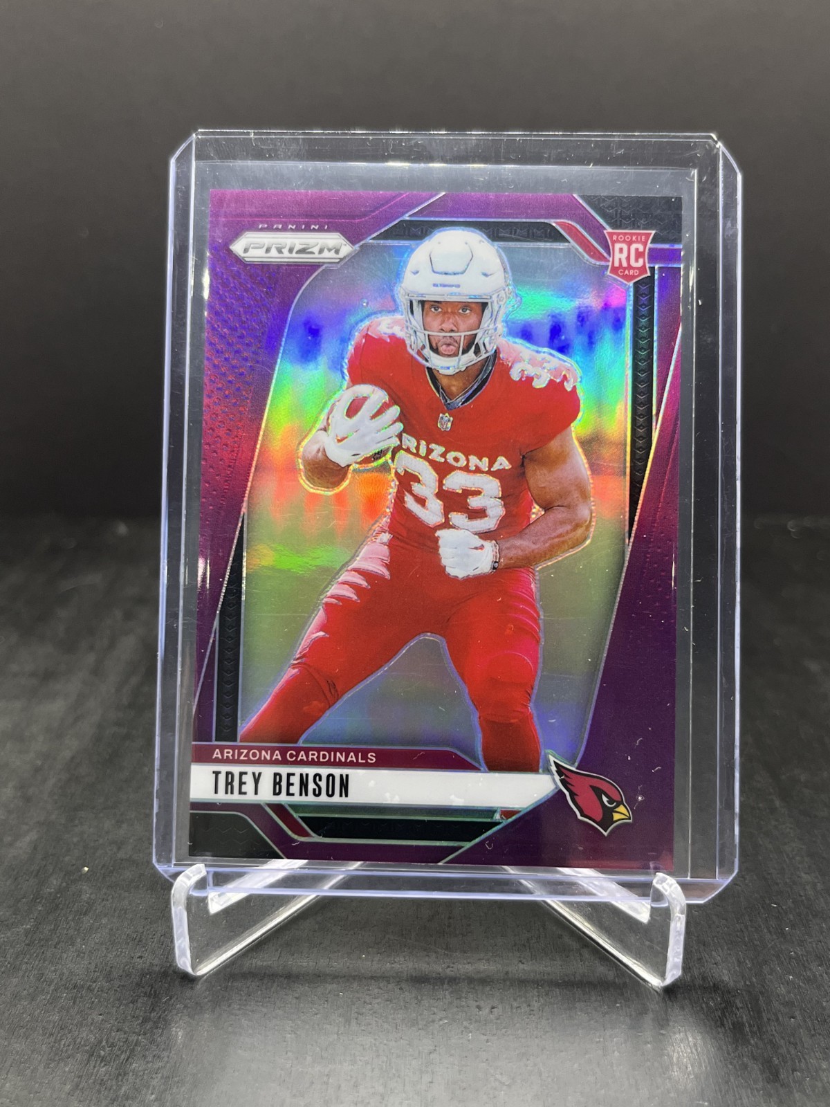 2024 Panini Prizm Football Trey Benson RC Rookie Purple 124/125 #392