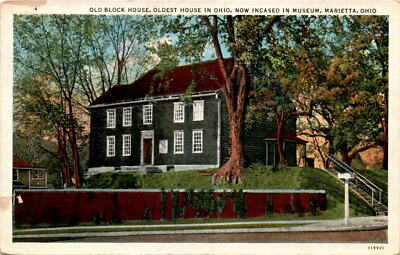 Old Block House, Ohio, Museum, Marietta, FOSTA, Mrs. J. Postcard