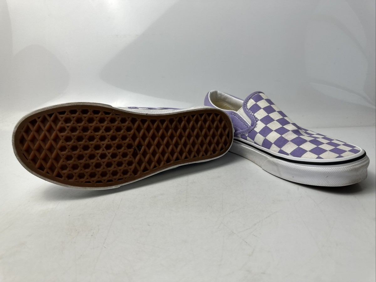 VANS★KNU SLIP CHECKERBOARD★兼用★PURPLE/WHITE Vans Classic Slip-On 'Color Theory Checkerboard Purple' US M