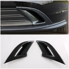 Carbon Fiber Front Fog Light Tail Lamp Lid Cover Trim For 2023-2025 Honda Accord