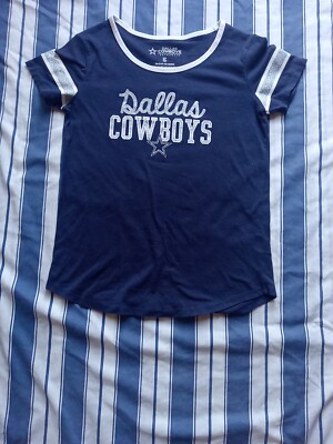 Dallas Cowboys Girls XL Size 14 Navy Blue T Shirt EUC