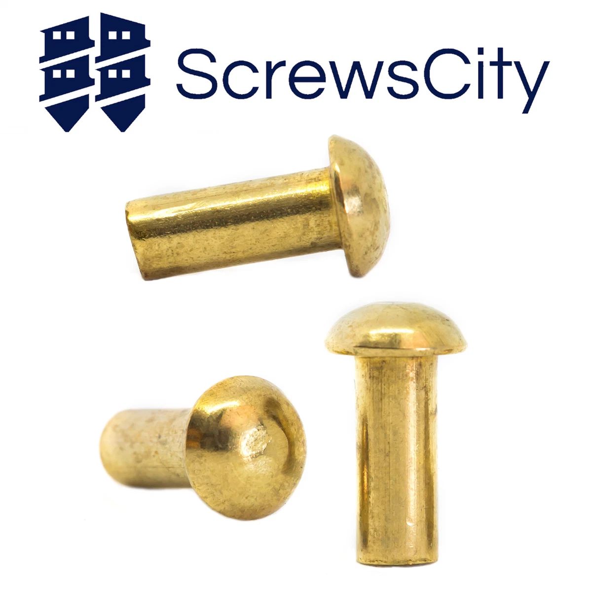 Solid Brass Button Round Head Rivets DIN 660 M2 M3 M4 M5 M6