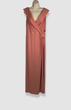 Lauren Ralph Lauren Women's Pink Jersey Off The Shoulder Gown Dress Size 16