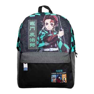 Demon Slayer Checkered Backpack NWT Loungefly Aniplex Demon Slayer Tanjiro Kamado Cosplay Mini  main image 4