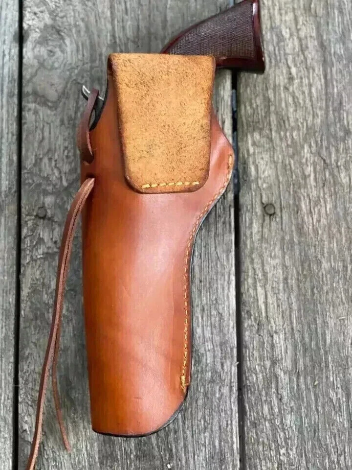 Funda para pistola Western de cuero con revólver vaquero para .22 /.35 /.387 /.45 Foto 4 de 4