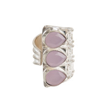 Rose Chalcedony Gemstone 925 Sterling Silver Jewelry Ring For Anniversary Gift