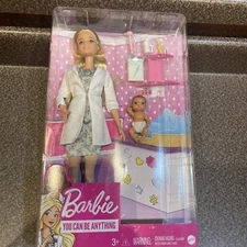 Barbie You Can Be Anything Baby Doctor Doll and Play Set New