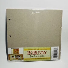Bo Bunny American Crafts 9 x 9” 6 Tabbed Refill Pages For Bare Naked Binder NWT
