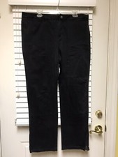 Tommy Hiliger Women s Size 16 Black Mid Rise Flat Front Stretch Cotton Pants