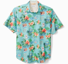  115 TOMMY BAHAMA MENS ALOHA FROM PARADISE HAWAIIAN BEACH CAMP SHIRT XL NWT 
