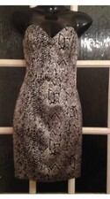 Bnwt Lipsy Dress Silver/black Strapless Evening Dress Stunning New Tags £58