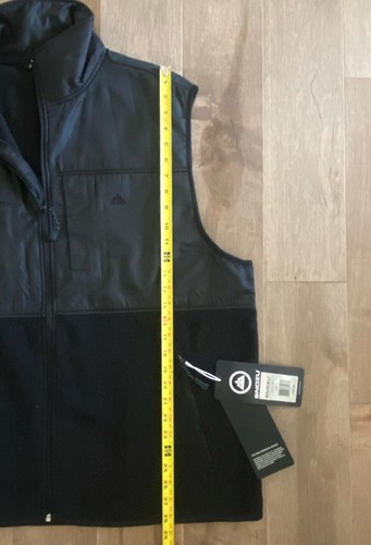 SNOZU Men’s XXL 2XL Black Fleece Zippered Sleeveless Vest NEW w/TAGS NOS - Picture 4 of 6