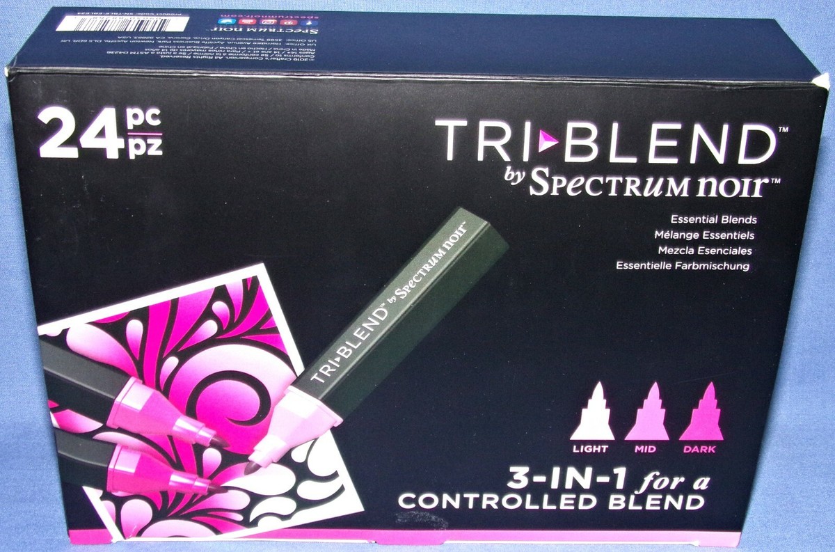 Triblend Brush Markers Spectrum Noir Tri Blend 24 Set Spectrum