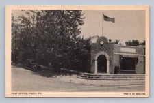 Post Office PAOLI Pennsylvania Vintage Chester County Skilton Postcard ~1950s