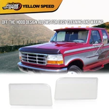 1Pair Headlights Lens Cover Clear Fit For 1992-1996 Ford F150 F250 F350 Bronco