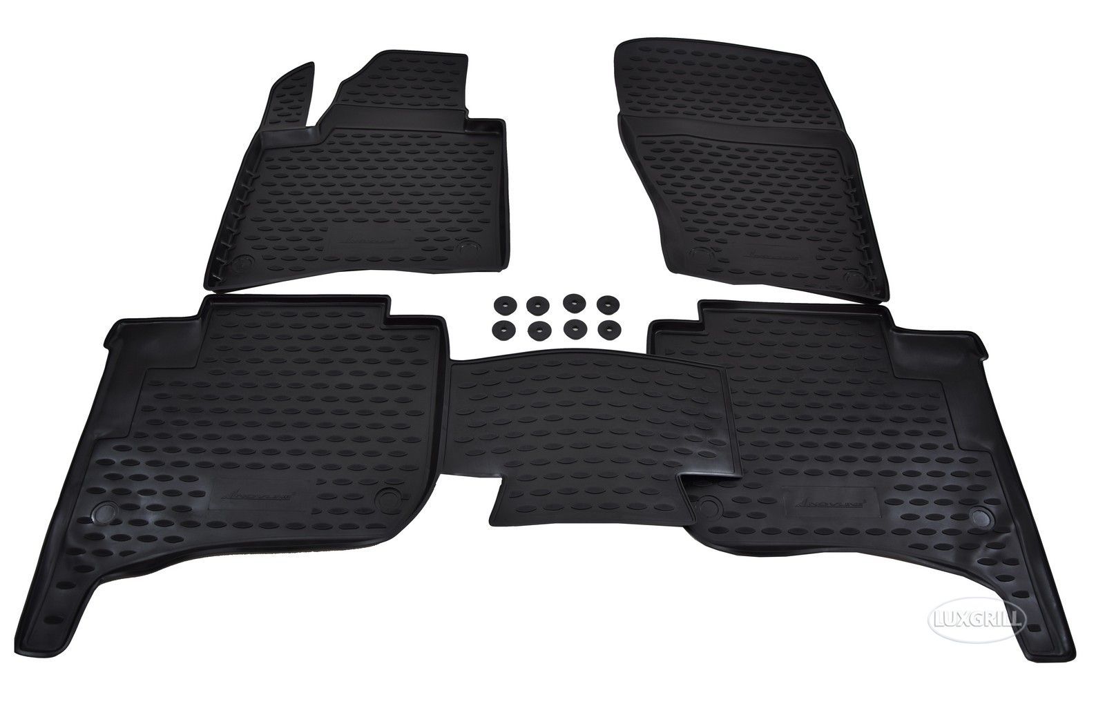 Tapis de sol caoutchouc Porsche Cayenne 2010-2026 sur mesure noir 3D
