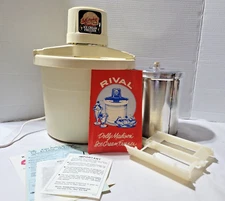 Rival Dolly Maddison Ice Cream Yogurt 4 Quart Freezer/Maker #8400 Tested VINTAGE