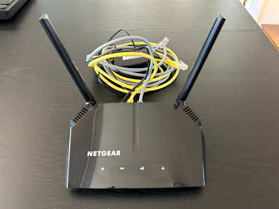 Netgear R6080 WiFi Router AC1000 bundle w/ 2 Ethernet Cords + Power Supply