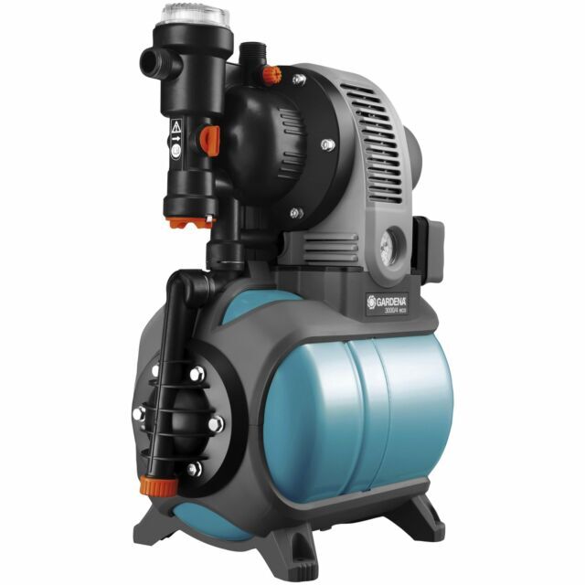 GARDENA Hauswasserwerk 3000/4 Eco – Automatische Brauchwassernutzung Aus Regentonne & Brunnen, Bis 2800 L/h, 40 M Förderhöhe, Eco-Modus, 650 W