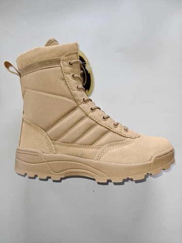 Herren Hoch Reißverschluss Seite Schnürung Outdoor Freizeit Wüste Stiefel Wanderschuhe Größe - Bild 7 von 12
