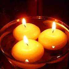 Beeswax Floating Candles, Round Shaped , for Vases, Centerpieces at Wedding...