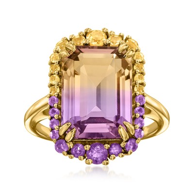 Ross-Simons Ametrine Rng w Amethysts & Citrines in 18k Gold Plate