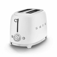 Smeg 2 Slice Toaster in Matte White TSF01WHMUK 950W Retro Style Stainless Steel