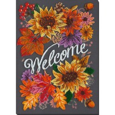 Bead Embroidery Kit Sunflowers Welcoming autumn Beadwork DIY Abris Art
