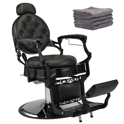 Vintage Heavy Duty Hydraulic Barber Chair Recline All Purpose Beauty Salon Chair