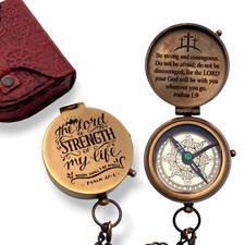Be Strong Compass For Baptism Gift Religious Gift to son, Daughter Inspirational