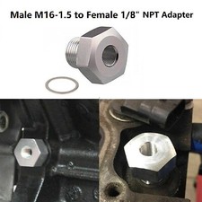 1pc Ls Swap Oil Pressure Sensor Adapter M16 1.5 To 18 Npt For All Gm Ls Engines 1pc Ls Swap Oil Pressure Sensor Adapter M16 1.5 To 18 Npt For All Gm Ls Engines