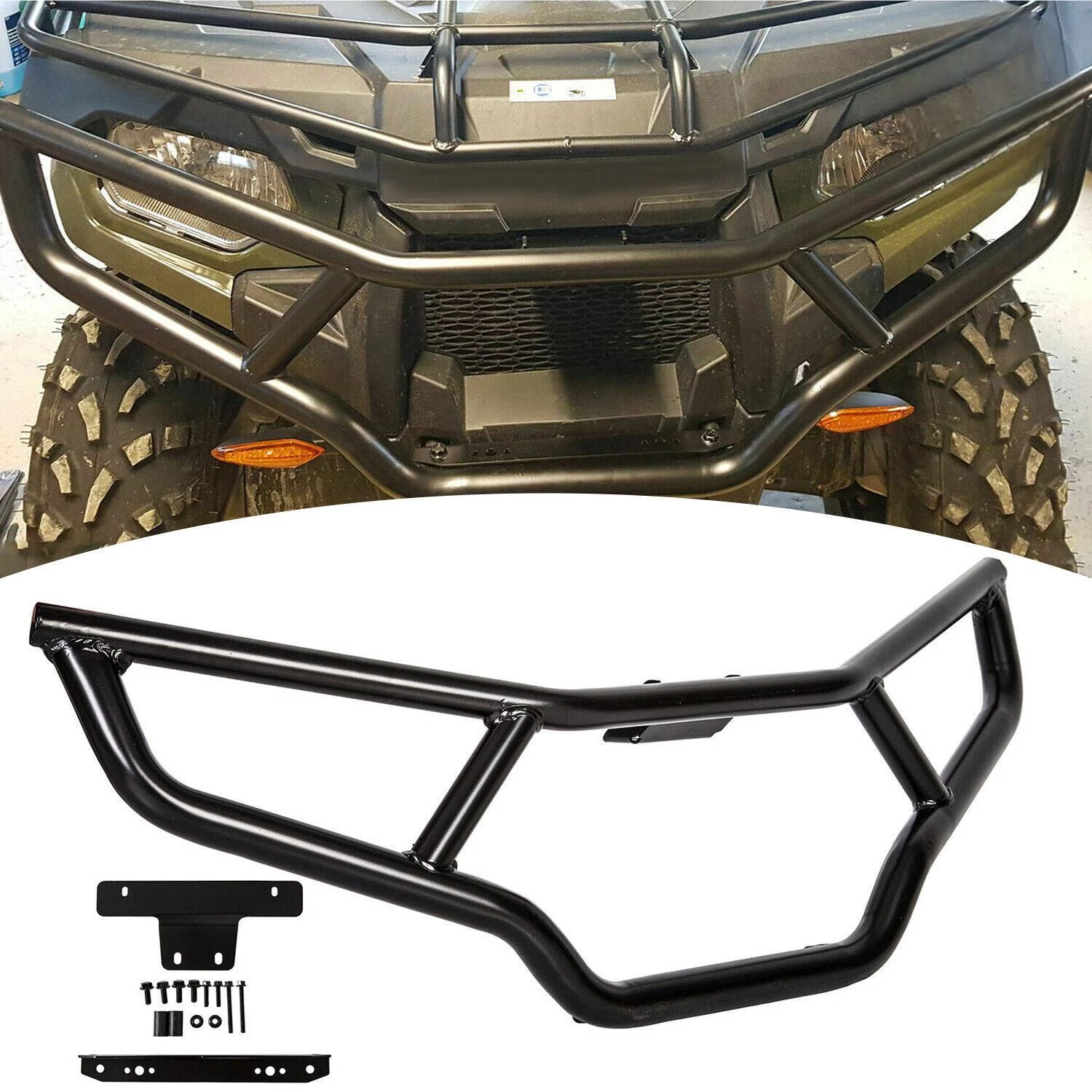 Front Brush Guard Bumper Protector For Polaris Sportsman 450 570 EPS 2014-2020 - Picture 1 of 12