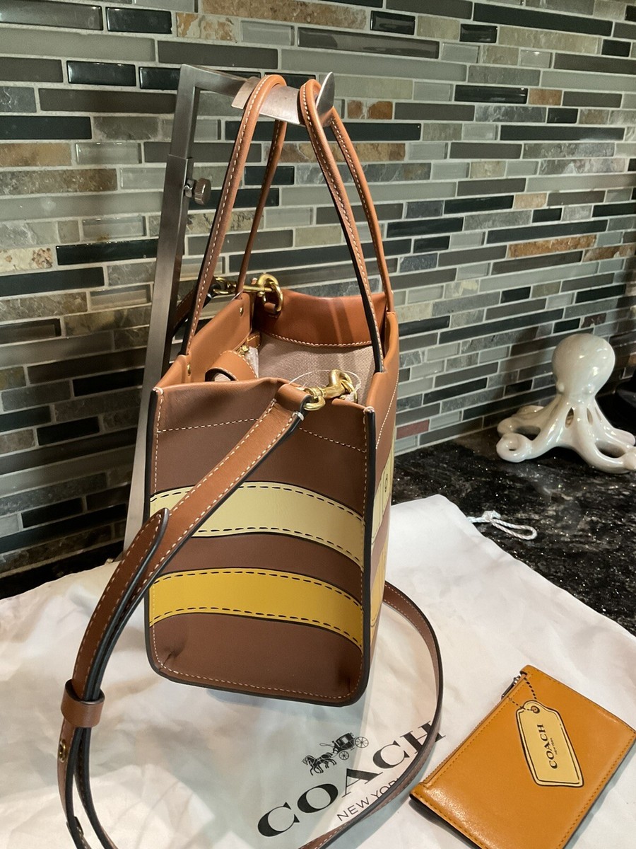 COACH Cashin Carry 22 Trompe L'Oiel Leather & Credit Card Case