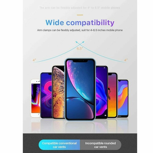 Für Samsung Galaxy S8 S8+ S9 Plus Wireless Auto Ladegerät Lüftung Handy Halter - Bild 8 von 12