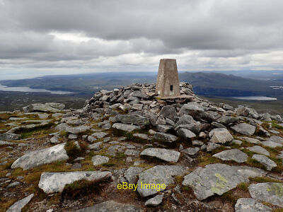 Foto 6x4 Trig Point, Ben Hope Obwohl einer von Schottland's Lower Munr c2016