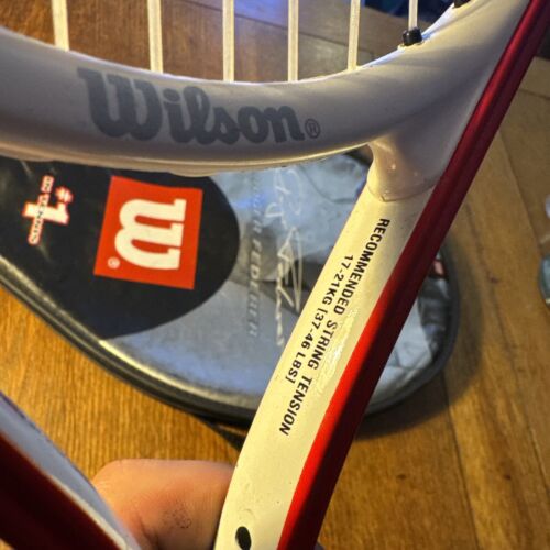 Wilson Roger Federer 23” Tennis Racket Titanium Double Beam and Full Cover - Picture 13 of 24