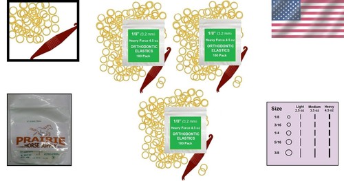 300 Pack Natural Heavy Force Orthodontic Elastic Bands with Tool - Versatile Use - Picture 2 of 6