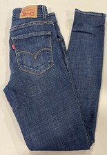 Levi's 721 Waterless High Rise Jeans Women's 26x30 Blue Denim Skinny Leg-EUC
