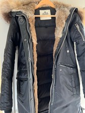 Nicole Benisiti Designer Luxury Parka, Fox Fur Hood