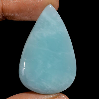 100% Natural Amazonite Pear Shape Cabochon Gemstone 43.5 Ct. 37X24X5 mm GC-39579