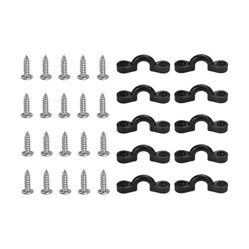 Kayak Pad Eye Set, 10PCS Nylon Bungee Deck Loops Tie Down Pad Eye with 20 Screws - Picture 7 of 7