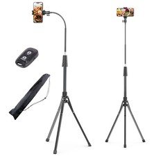 92    Cell Phone Tripod with Gooseneck, Remote, and Adjustable 360  Ball Head
