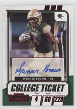 2021 Contenders Draft Picks College Game Ticket Red Spencer Brown #206 Auto 0w8