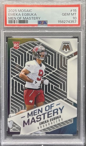 2025 Panini Mosaic - Men of Mastery Emeka Egbuka #15 (RC) PSA 10 🔥🔥