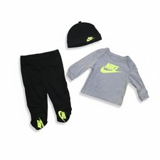 Nike Baby Boys 3PC Pants Long Sleeve Shirt Beanie Set 3M 6M NWT