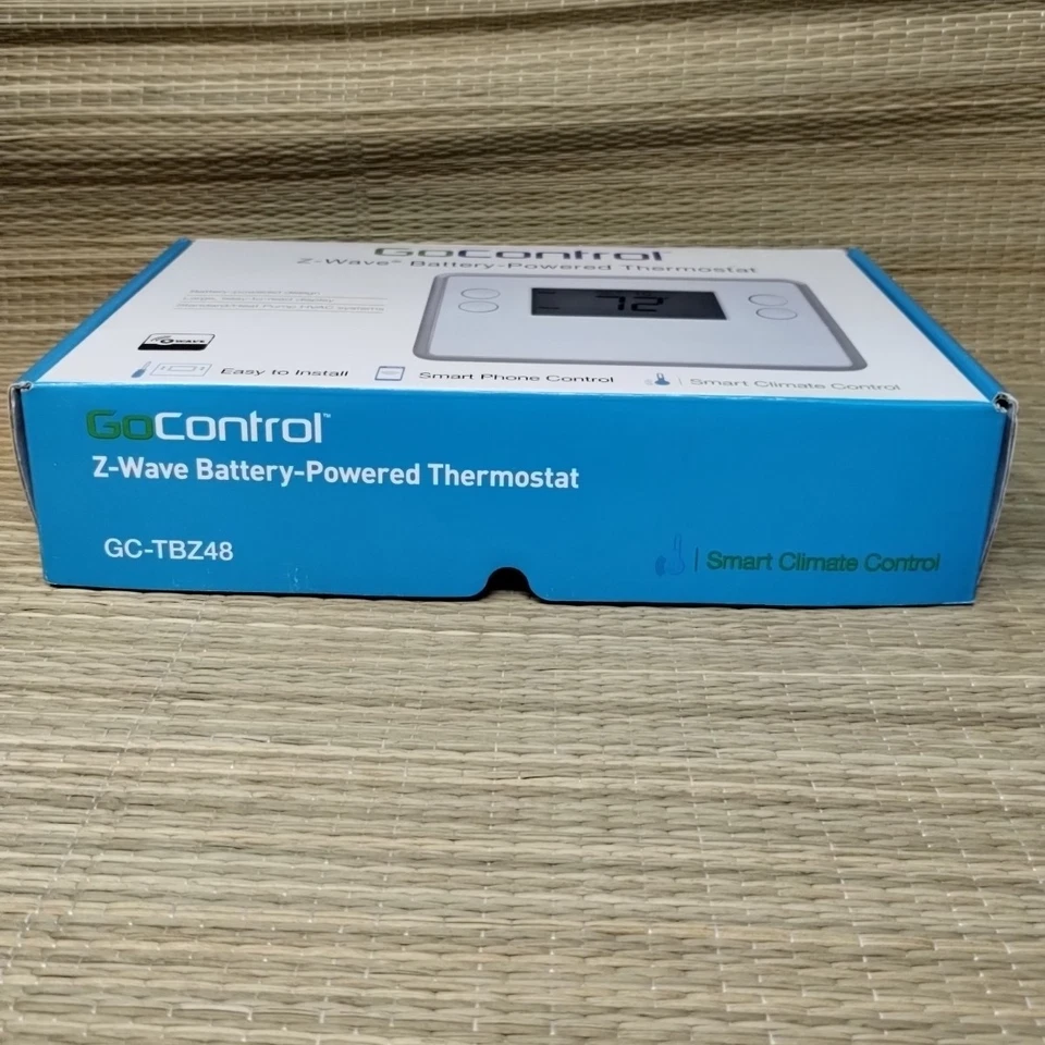 GoControl GC-TBZ48 Z-Wave Battery Powered Thermostat Smart Climate Control HVAC - Image 3 of 4